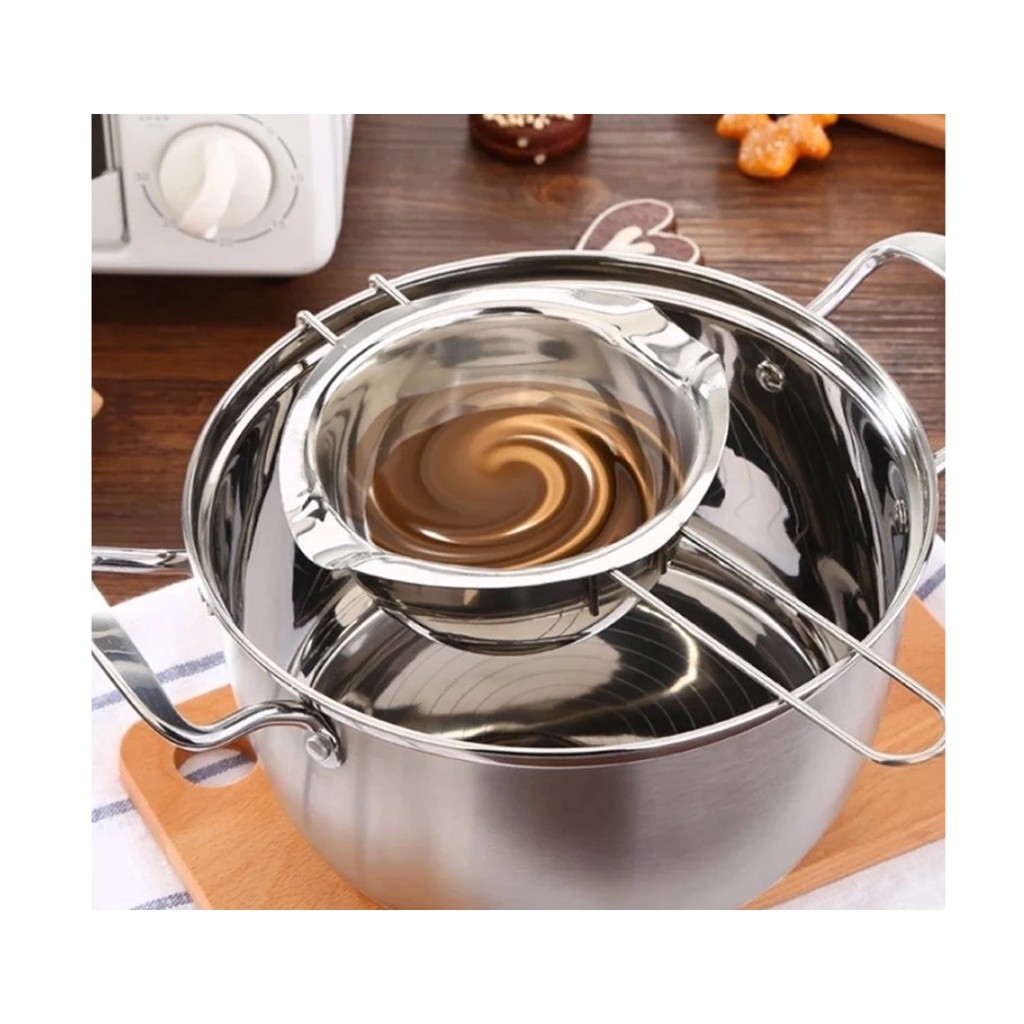 Wax Melting Pot Candle Soap Chocolate Butter Handmade Soap Tool Supplies for Durable Washable Reusable不锈钢隔水融化碗(2717L) - Image 2