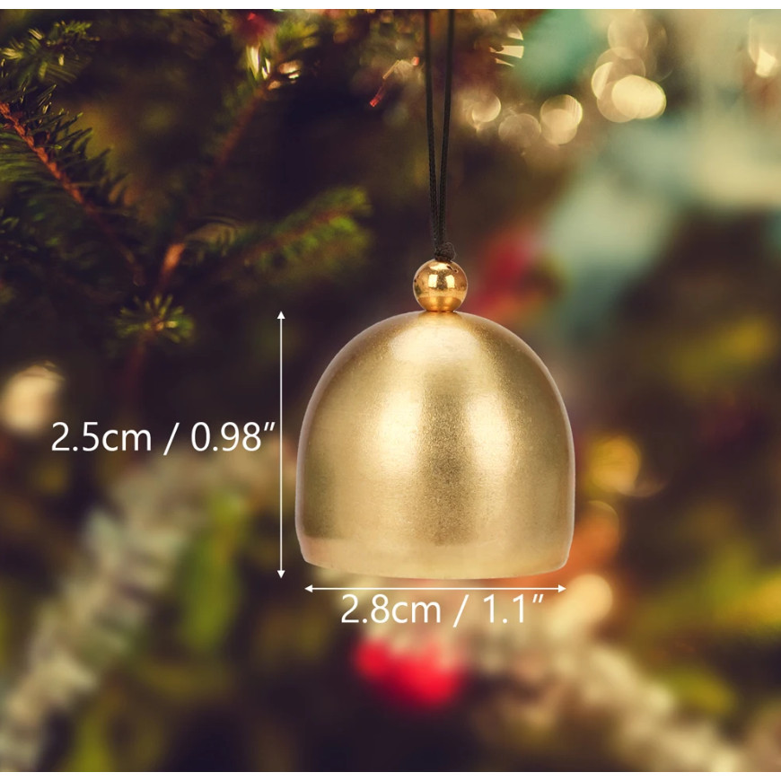 Mini Brass Bell Christmas Metal Pendant Door Bell Diy Craft Wind Chime Brass Bell Decorations Accessories黄铜迷你铃铛(2784L) - Image 5
