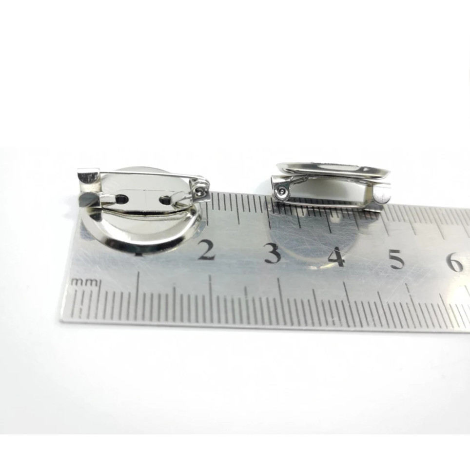 10pcs Metal Brooch Clasps Pin Disk Pad Bezel 2cm~3cm Blanks Cabochon Base Trays with Pin Clip 形金属胸针(340L) - Image 9