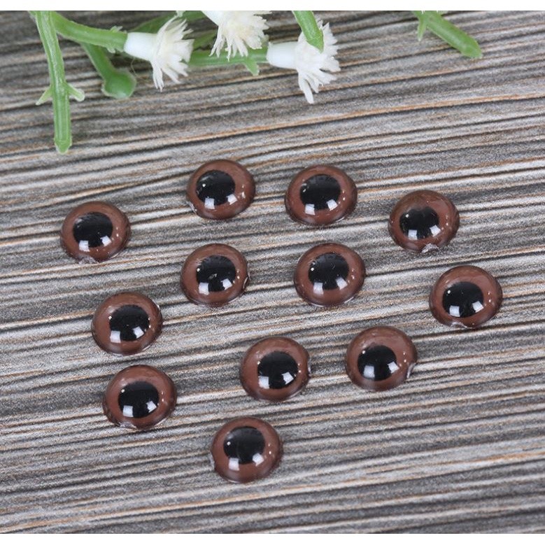 10pcs 10MM Plastic Round Flat Eyes Plastic for Dolls Making Toys Teddy Bear Dolls Eyes DIY Handmade(1505L) - Image 2