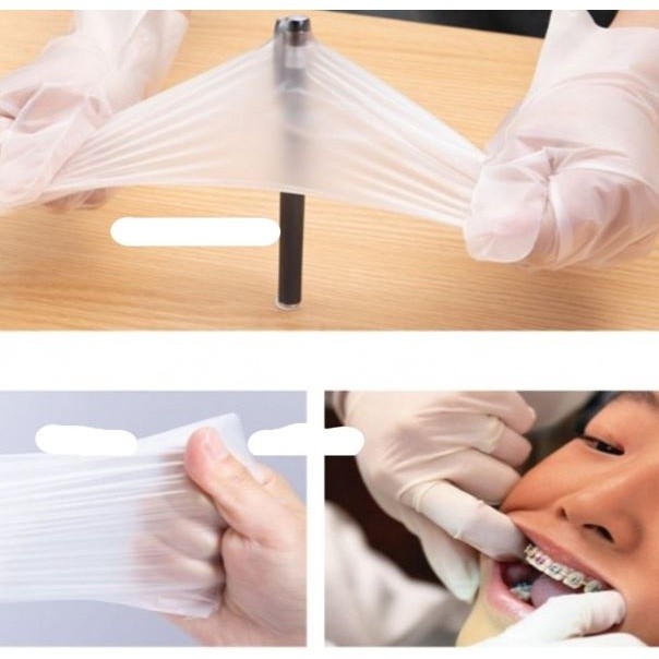 20 pcs Disposable PVC gloves white non-slip durable gloves household household general cleaning food supplies (2471L) - Image 3