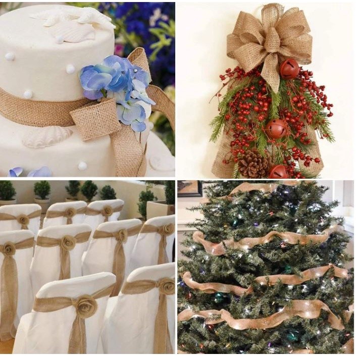 2yar/lot 6cm Wide Jute Cloth Roll Colorful DIY Handmade Wedding Party Supplies Crafts Linen Volume Burlap Ribbon (2489L) - Image 5