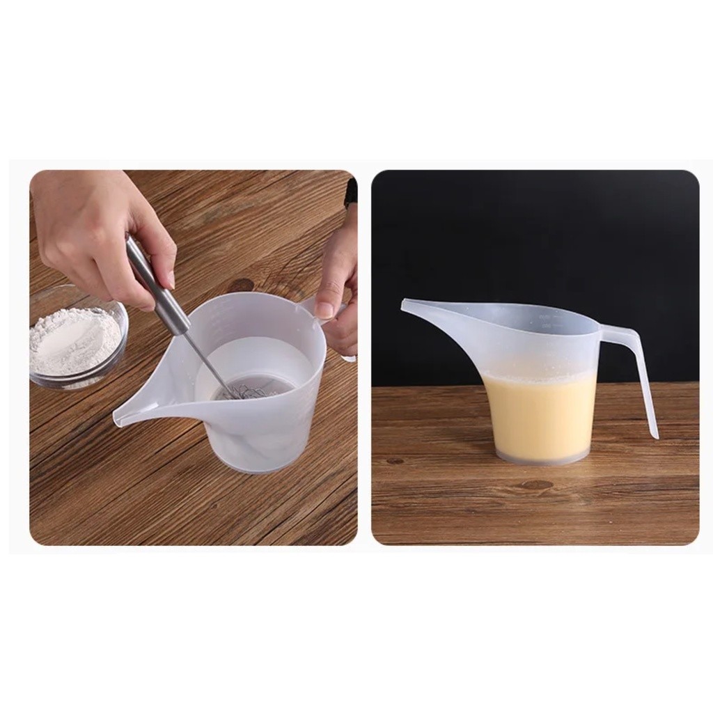 1pc 1000ML Tip Mouth Measuring Cups Plastic Graduated Funnel Pitcher Jug Long Spout Liquid 长嘴量杯带刻度厨房烘焙工具(2716L) - Image 7