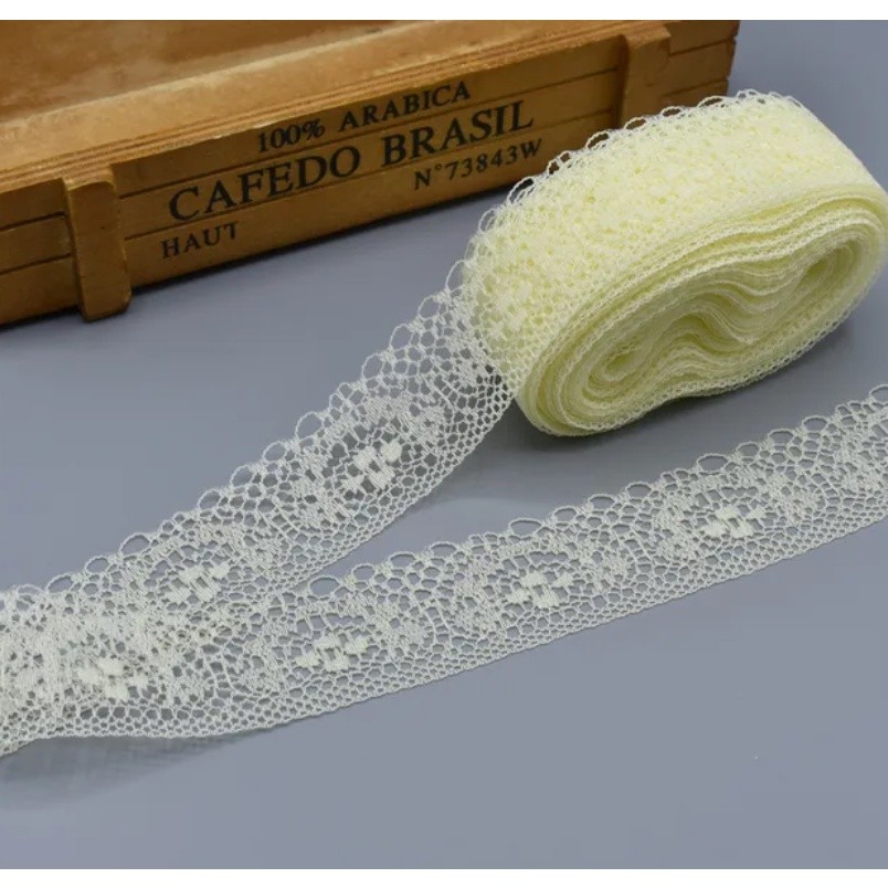 1yard 3.7cm high quality White lace ribbon/width 37mm, diy clothing, dress, jewelry and other accessories 镂空蕾丝花边 (475L) - Image 5