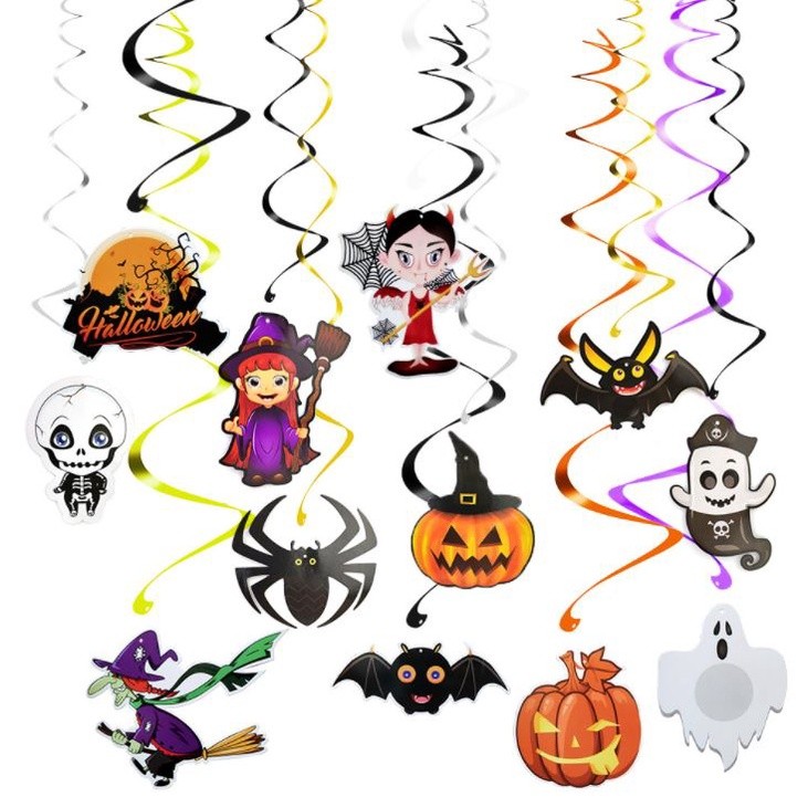 6Pcs Ceiling Hanging Swirl Decoration Halloween Party Decoration Horror House Festival Party Supplies(1481L) - Image 2
