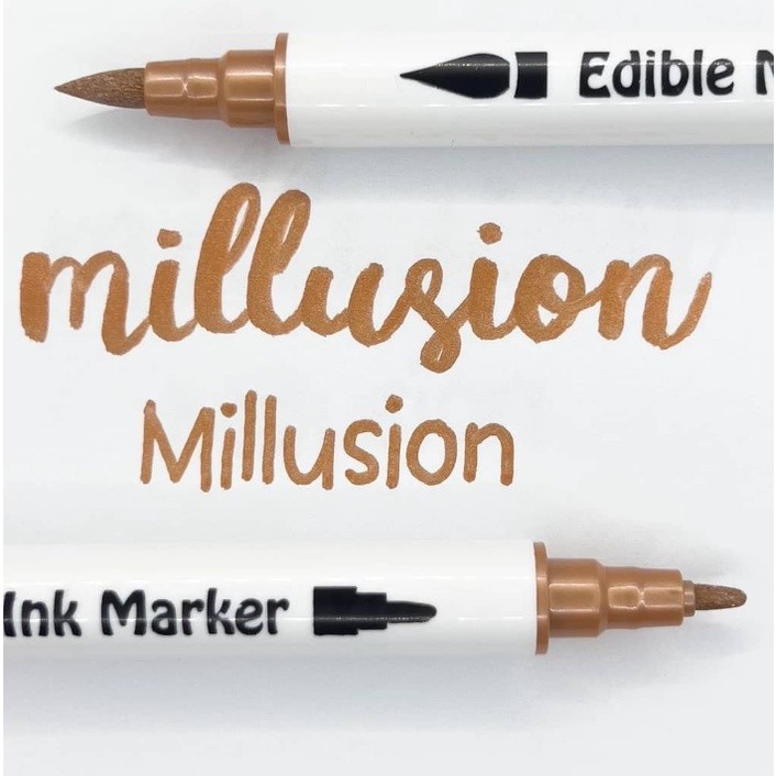 Millusion Edible Food Art Pen Cake Marker- Dual Nibs Edible Pen Cake Writing Halal Certified 烘焙食用色素笔(2614L) - Image 20