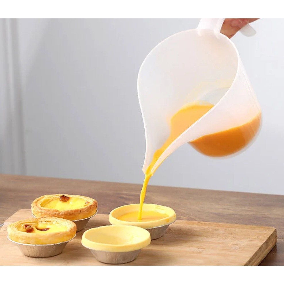 1pc 1000ML Tip Mouth Measuring Cups Plastic Graduated Funnel Pitcher Jug Long Spout Liquid 长嘴量杯带刻度厨房烘焙工具(2716L)