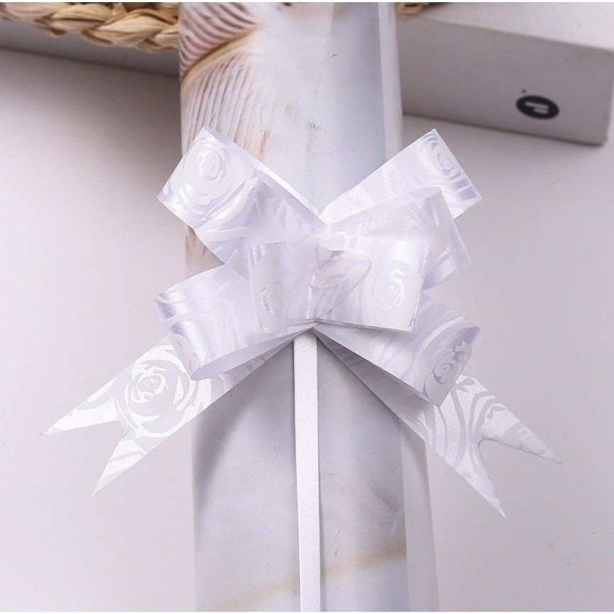 10PCS 1.8cm (Rose) Pull Bows Flower Ribbon For Wrapping Gift Decorate Wedding Car Party Christmas Birthday(1320L) - Image 17
