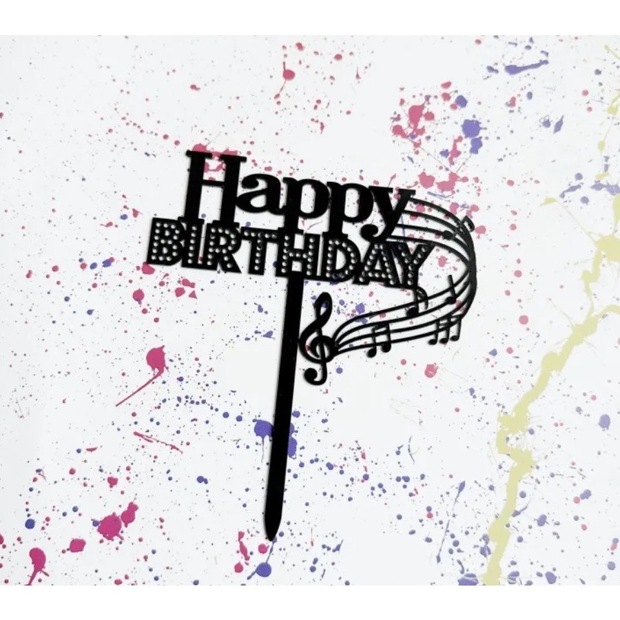 Tone Piano Acrylic Cake Insert New Music Note Acrylic Cake Gift Card Acrylic Party Decoration Supplies(1630L) - Image 12