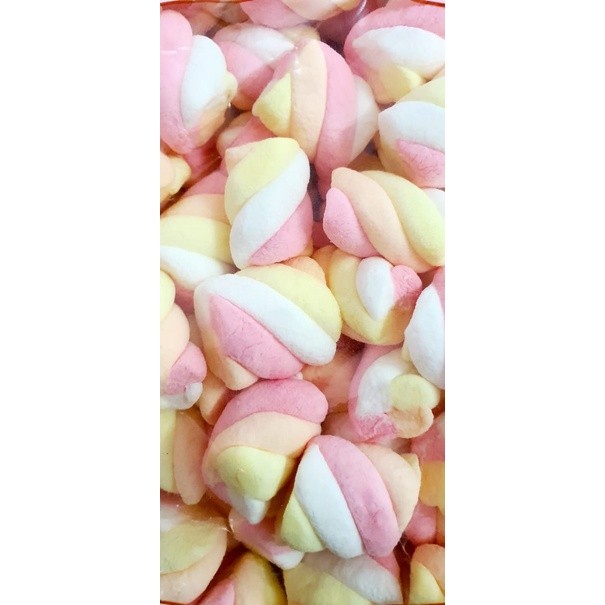 HALAL Marshmallow/Random Brand Large White Mini Coloured Twisted Strawberry Wave彩色棉花糖(2422L) - Image 10