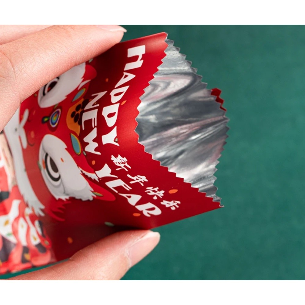 100/200pcs Chinese New Year Candy Bag Machine Sealed Bag For Nougat Cookies Chocolate Food Packaging 糖果袋 (2715L) - Image 8