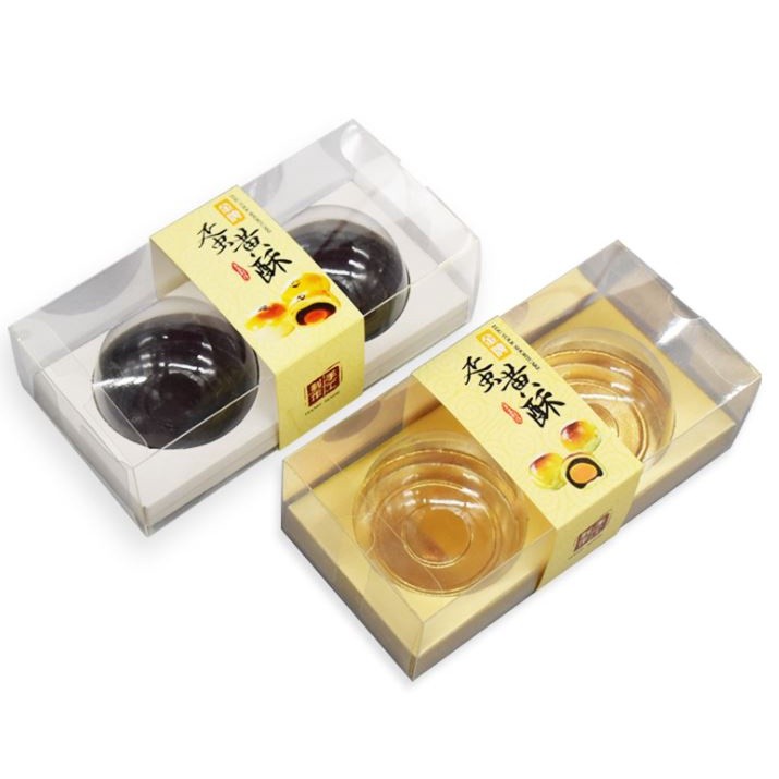 Rectangle Plastic Moon Cake Box Egg-Yolk Puff Container Transparent Moon Cake Box Packaging Tray Boxes Holder(1440L)