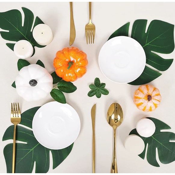 Tropical Palm Artificial Silk Leaves Monstera Leaf Bouquets DIY Home Wedding Party Decor Fake Plants (2604L) - Image 4