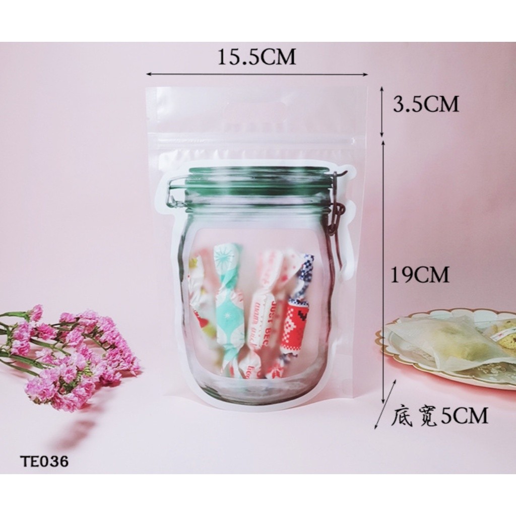 1pc Plastic Stand-Up Nougat Snow Flakes Zipper Ziplock Bag Food Packaging New Year Beef Biscuits Candy(1277L) - Image 14