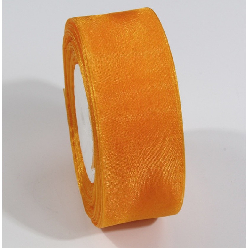 50yard 2/2.5cm Organza Ribbon gift wrapping decoration Christmas silk ribbons for Wedding DIY Craft(1074L) - Image 11