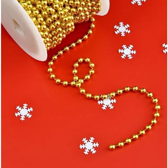 1yard 3/6mm Galvanized Wire Beads, round Beads String Plastic Imitation Pearl DIY Wedding Christmas Decoration (2693L) - Image 4