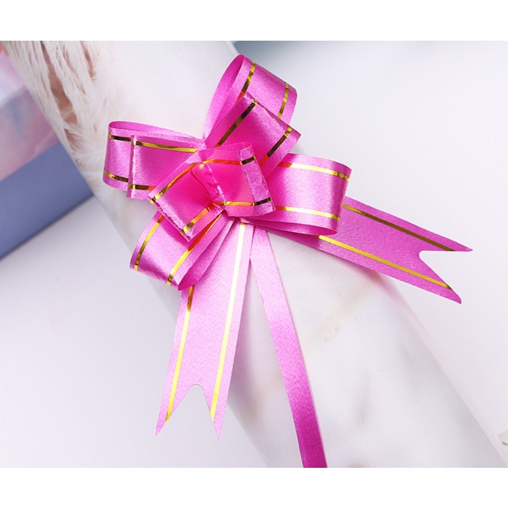10pcs 1.5cm Pull Bows Flower Ribbon For Wrapping Gift Decorate Wedding Car Party Christmas Birthday 小号手拉花(468L) - Image 15