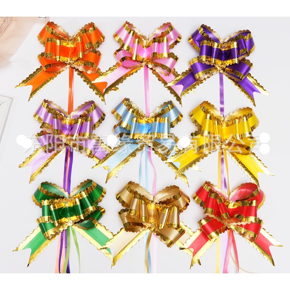 5pcs Pull Bow Ribbons Wedding Birthday Party Decor Birthday Gift Packing Romantic Home Car Decor DIY Pull Flower(704L) - Image 9