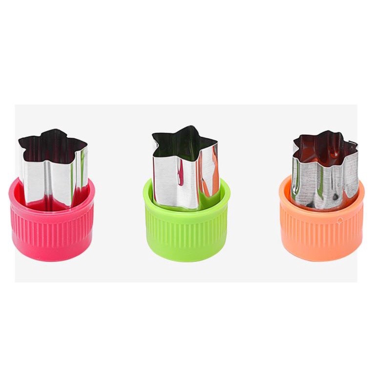 3Pcs Vegetable Cutter Flower Shapes Mini Pie Cookie Cutters Fruit Pastry Stamps Biscuit Mold for Kids Food (2452L) - Image 6