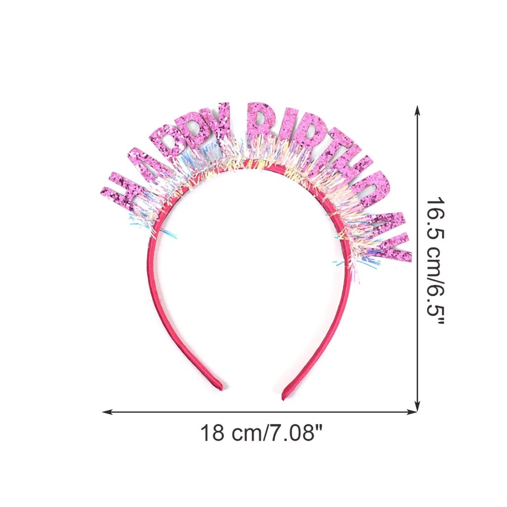 Happy Birthday European And American Birthday Party Headgear Headband Female Letters Happy Birthday 水钻生日快乐发箍(2559L) - Image 9