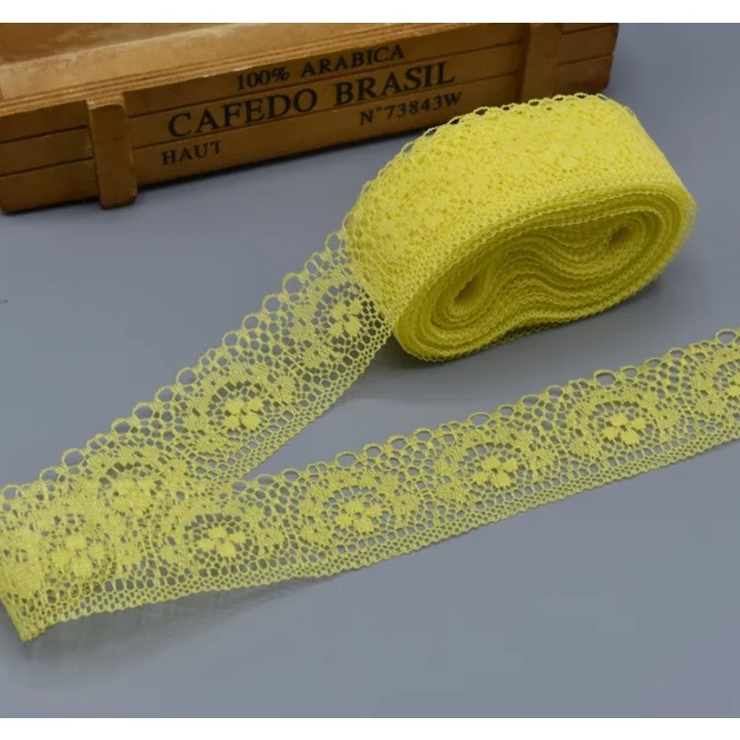 1yard 3.7cm high quality White lace ribbon/width 37mm, diy clothing, dress, jewelry and other accessories 镂空蕾丝花边 (475L) - Image 16