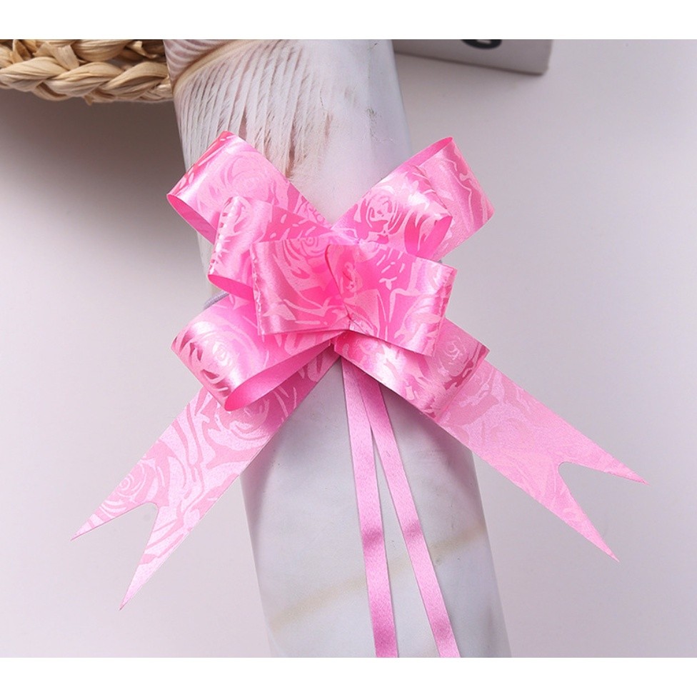 10PCS 1.8cm (Rose) Pull Bows Flower Ribbon For Wrapping Gift Decorate Wedding Car Party Christmas Birthday(1320L) - Image 10