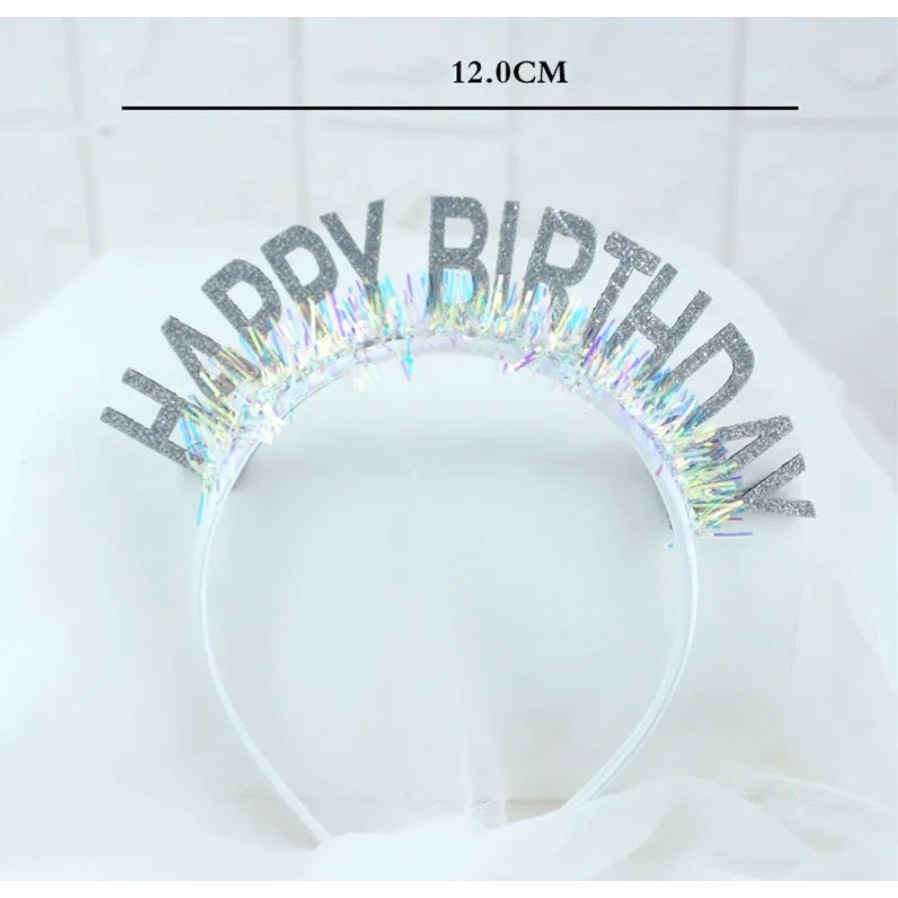 Happy Birthday European And American Birthday Party Headgear Headband Female Letters Happy Birthday 水钻生日快乐发箍(2559L) - Image 11