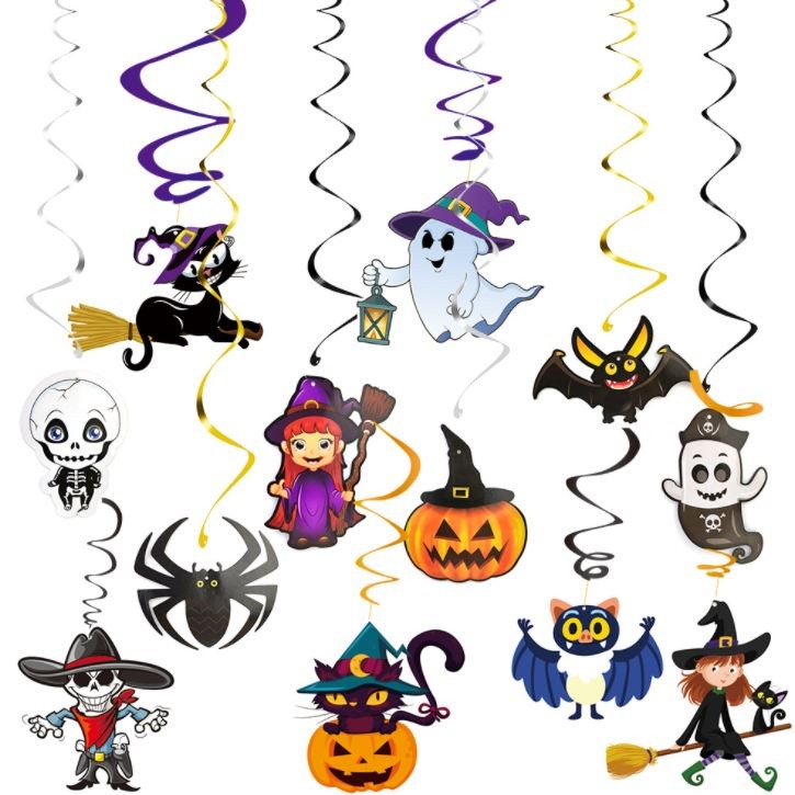 6Pcs Ceiling Hanging Swirl Decoration Halloween Party Decoration Horror House Festival Party Supplies(1481L) - Image 3