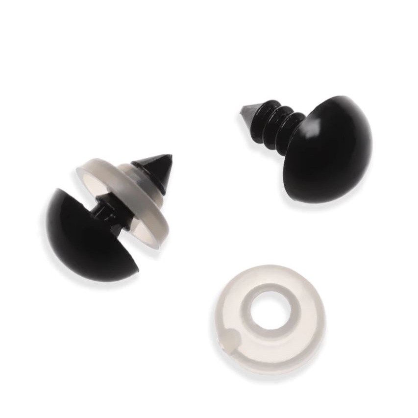 6/8/10/12mm DIY Black Plastic Safety Eyes Toy For Teddy Bear Doll Accessories Animal Making Craft (1458L) - Image 6