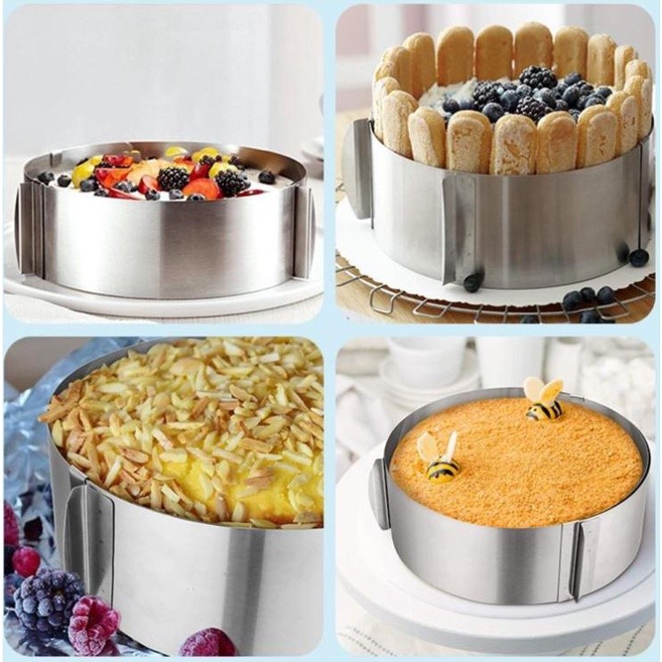 Stainless Steel 16~30cm Telescopic Mousse Ring, Rustproof With Scale Heightened Baking Cake Ring (2472L) - Image 3