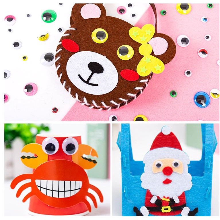 8-24mm Googly Eyes Self-adhesive Plastic Eyelash Eye Wobbly Googly Eyes DIY Sewing Crafts scrapbooking(1169L) - Image 9