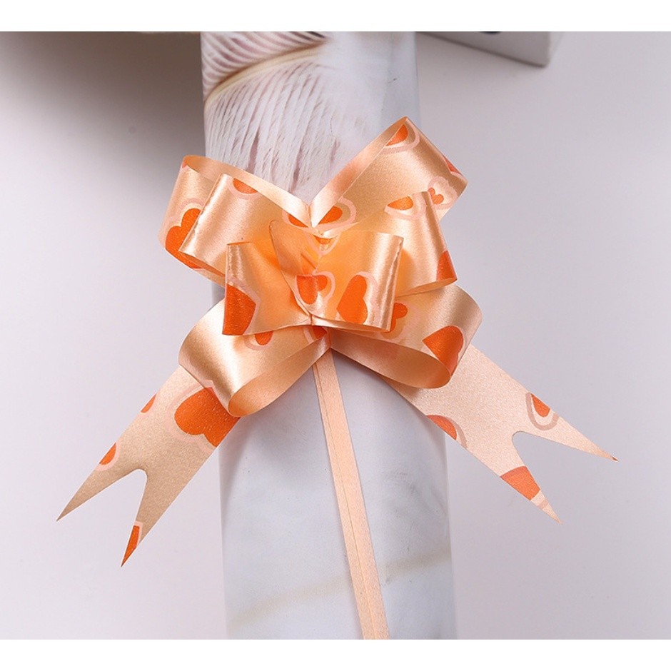 10PCS 1.8cm (Heart) Pull Bows Flower Ribbon For Wrapping Gift Decorate Wedding Car Party Christmas Birthday(1322L) - Image 11
