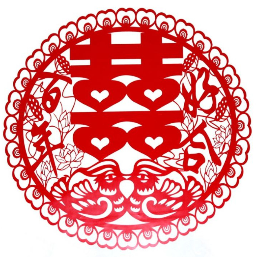 2pcs Chinese Wedding Decoration Thicken Non-woven Fabrics Hi Word Wall Stickers Double Happiness Newlywed Window(1834L) - Image 19