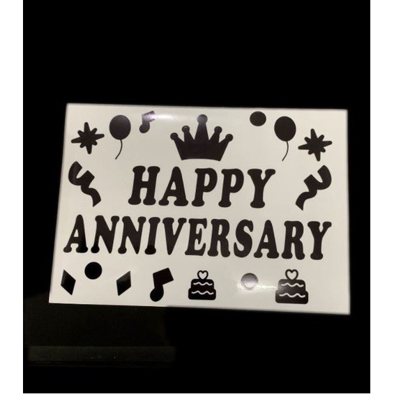 Happy Anniversary Sticker Star Heart Balloon Pattern PVC Wall Stickers for Transparent Ballons(1193L) - Image 3