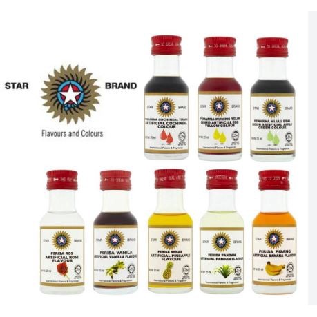 STAR BRAND ARTIFICIAL COLOUR ESSENCE ALL FLAVOUR PERWARNA 25ml (2644L)