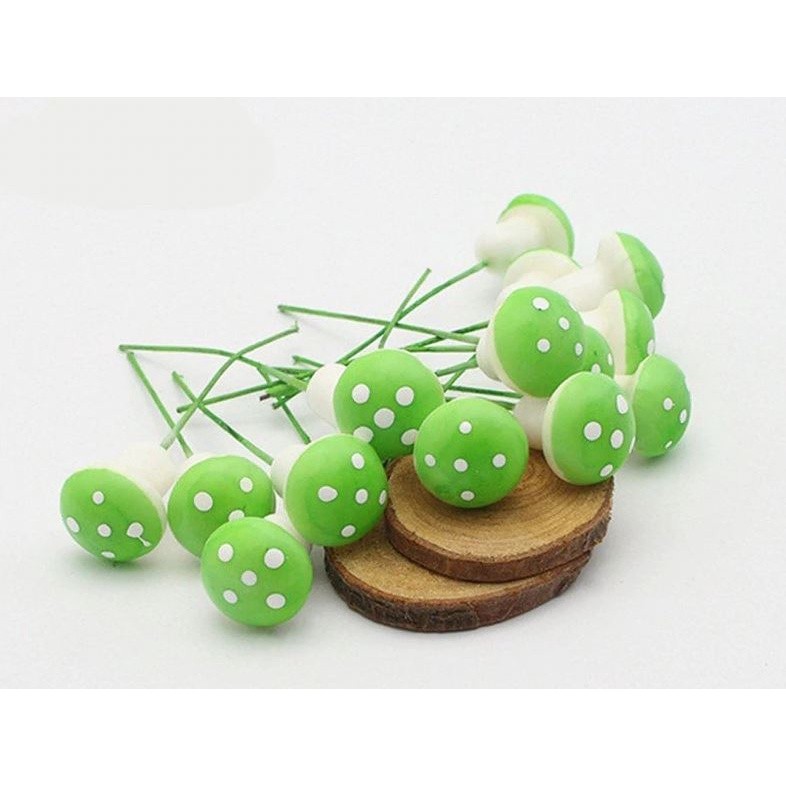 20/35mm Multi color Mini Mushroom Garden Ornament Miniature Plant Pots Fairy DIY Dollhouse 泡沫小蘑菇 (1181L) - Image 16