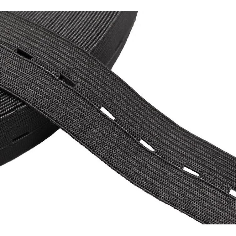 15/20/25/30mm Button Hole Ribbon Elastic Band Trim Buttonhole Pants Waist Adjustable Fabric DIY Sewing 纽扣可调节松紧带(2075L) - Image 10