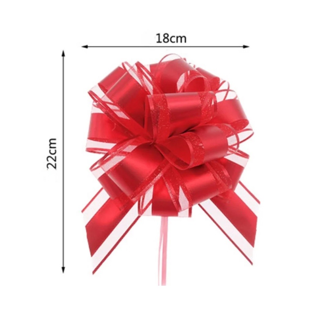 1pc 50# Flower Car Gifts Wedding Pull Bow Ribbons Wrap Packing Valentines Day Birthday 大号哑光金属色球花(2745L) - Image 7