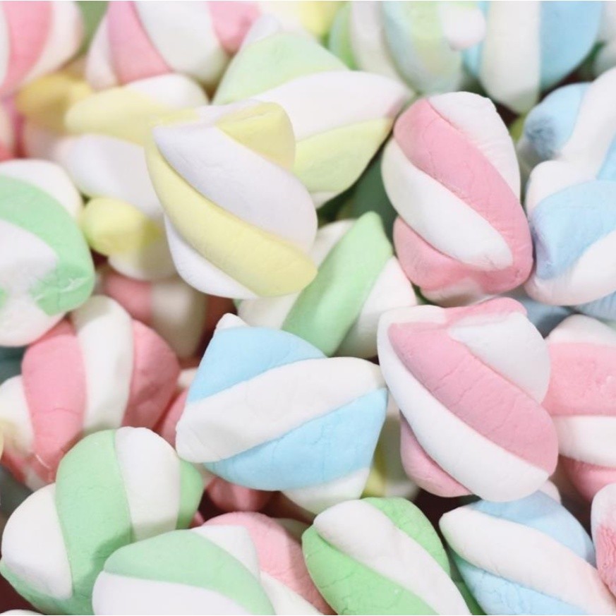 HALAL Marshmallow/Random Brand Large White Mini Coloured Twisted Strawberry Wave彩色棉花糖(2422L) - Image 8