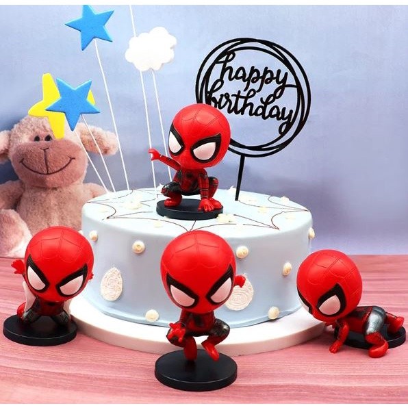 4Pcs/Set Disney Spiderman Anime Action Figure Toy Pvc Cake Decor Doll Collection Model Toy Christmas Gift for Kid(2655L) - Image 2