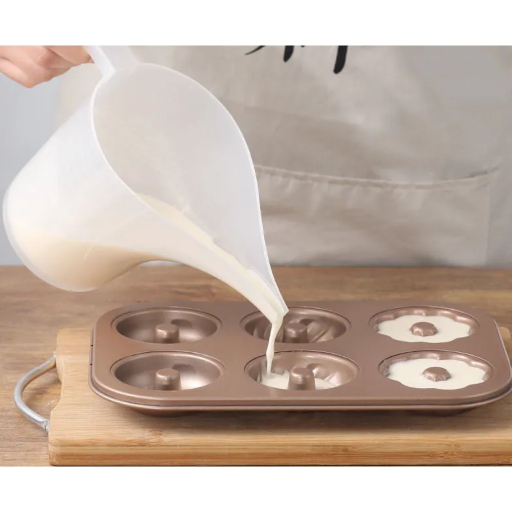 1pc 1000ML Tip Mouth Measuring Cups Plastic Graduated Funnel Pitcher Jug Long Spout Liquid 长嘴量杯带刻度厨房烘焙工具(2716L) - Image 2