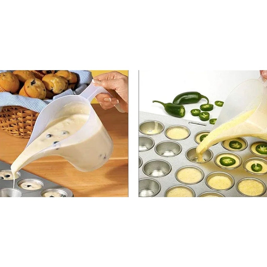 1pc 1000ML Tip Mouth Measuring Cups Plastic Graduated Funnel Pitcher Jug Long Spout Liquid 长嘴量杯带刻度厨房烘焙工具(2716L) - Image 4