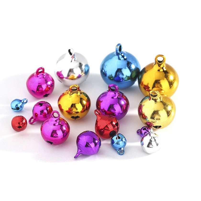 6/10/12/14mm Colorful Metal Jingle Bells Loose Beads Festival Party Decoration/Pet Christmas Tree DIY Crafts(1501L) - Image 6