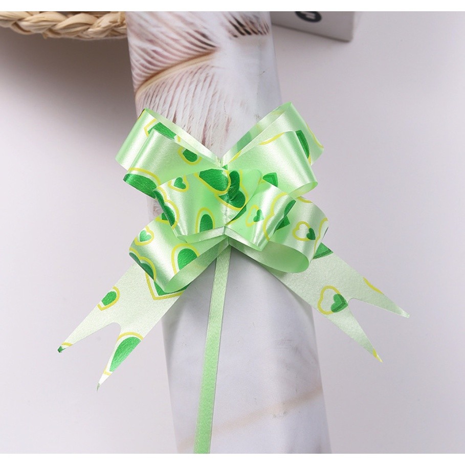 10PCS 1.8cm (Heart) Pull Bows Flower Ribbon For Wrapping Gift Decorate Wedding Car Party Christmas Birthday(1322L) - Image 16