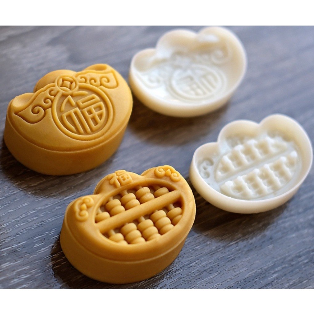 50g/75g DIY Baking Tool Mooncake Mold Cake Decoration ABC Hand-Pressure Multipurpose Kitchen Supplies金元宝月饼模具(2206L) - Image 7