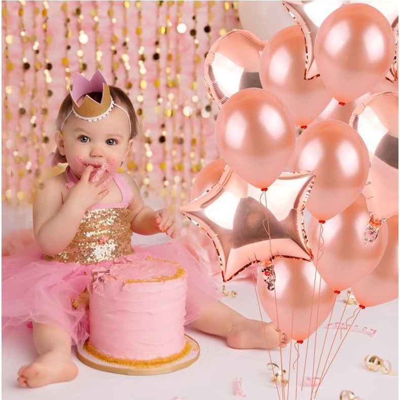14pcs Foil Balloons Set 18inch Star Heart 12inch Latex Balloon Happy Birthday Party Decoration Wedding(1079L) - Image 2