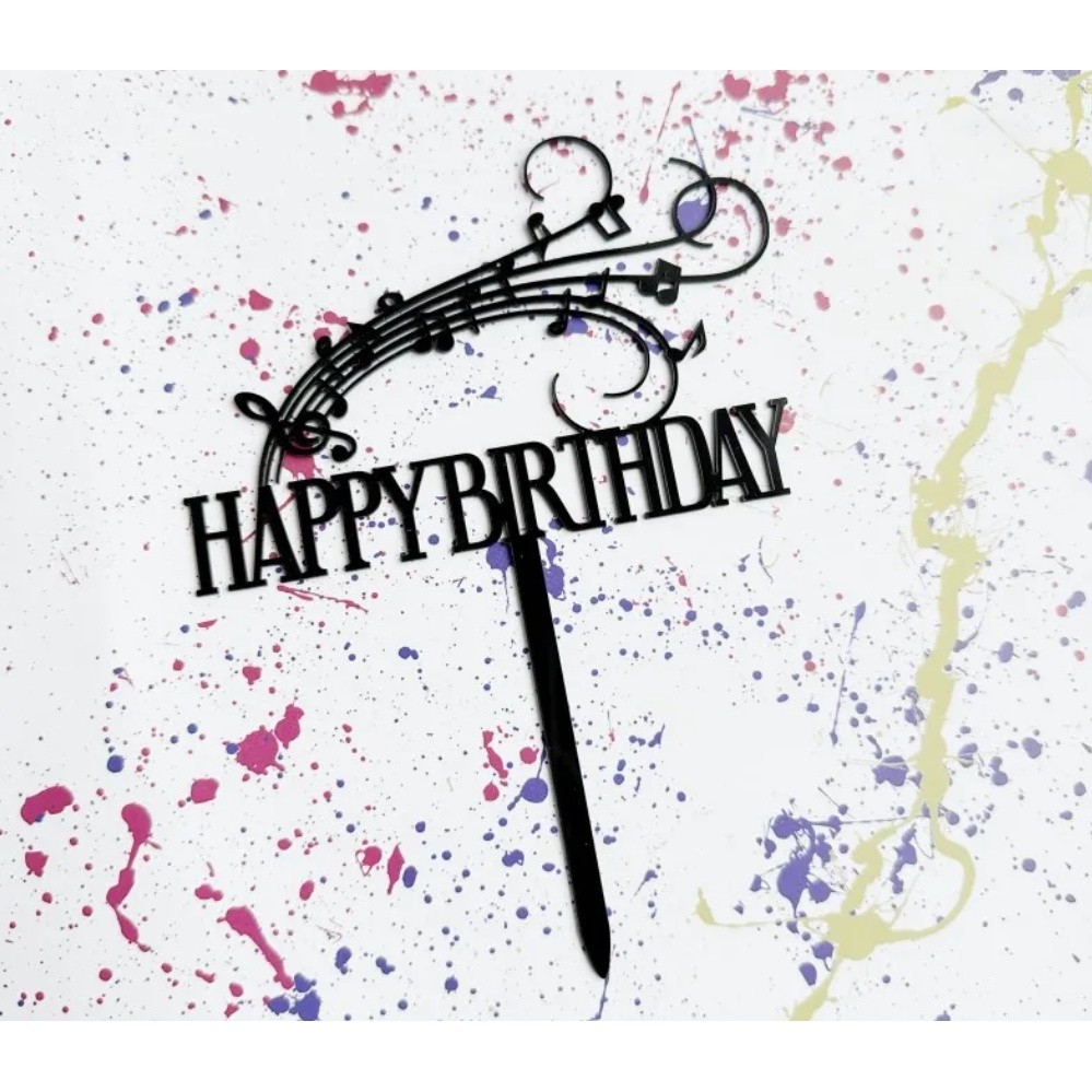 Tone Piano Acrylic Cake Insert New Music Note Acrylic Cake Gift Card Acrylic Party Decoration Supplies(1630L) - Image 7