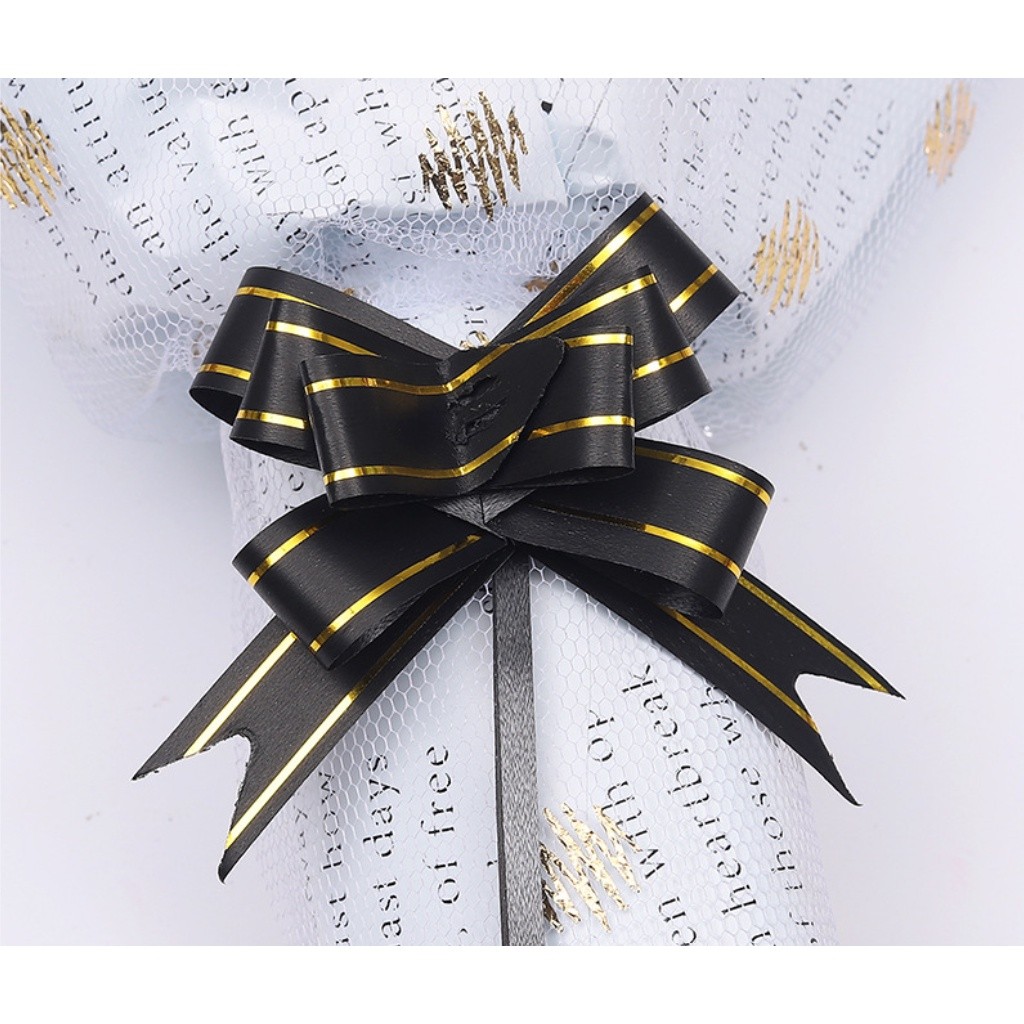 10PCS 1.8cm (Gold) Pull Bows Flower Ribbon For Wrapping Gift Decorate Wedding Car Party Christmas Birthday(1319L) - Image 15