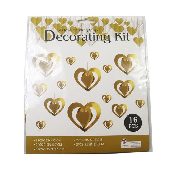 Twinkle Little Star Themed Party 3D Champagne Gold Hollow Star Garlands Hanging Decoration for Birthday (1237L) - Image 6