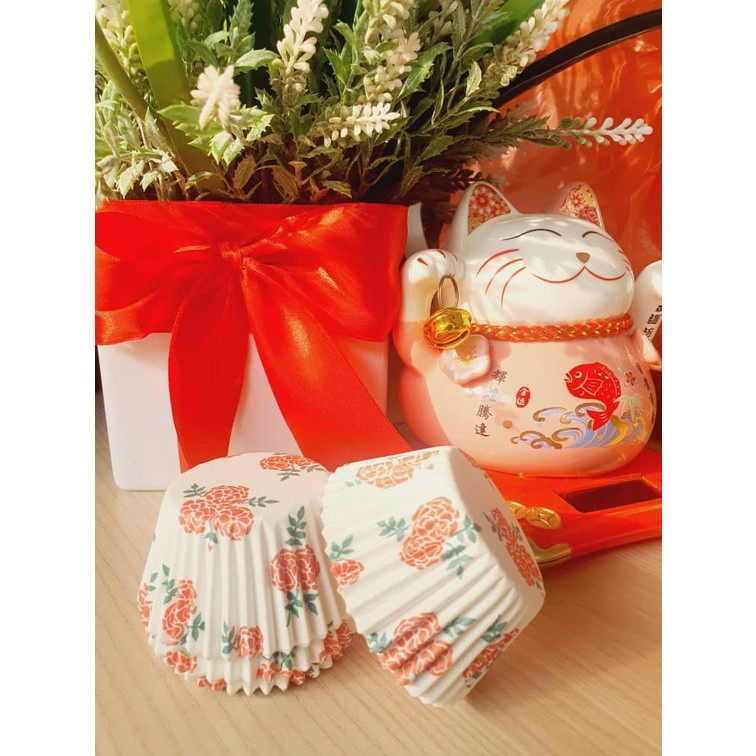 100pcs Cake Cups Printed Cake Paper Baking Greaseproof Paper Cake Cup DIY Cake Mold Household Kitchen Bakeware(2547L) - Image 7